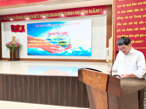 Đồng chí Tào Hùng – Phó chủ tịch thường trực UBND phường An Khê phát biểu khai mạc
