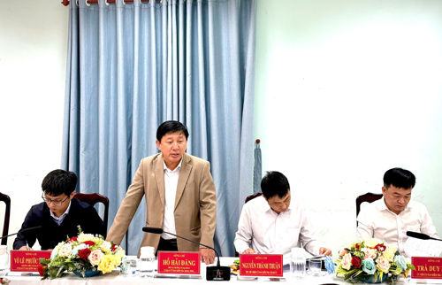 Đồng chí Hồ Hải Đăng, Phó Vụ trưởng Vụ Địa bàn 5, Cơ quan Ủy ban Kiểm tra Trung ương kết luận buổi làm việc