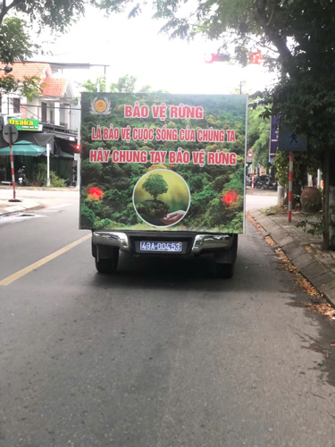 Tuyên truyền lưu động trên các tuyến đường dân sinh, các khu vực tập trung đông dân cư và địa bàn giáp ranh, ven rừng trên địa bàn phường An Khê