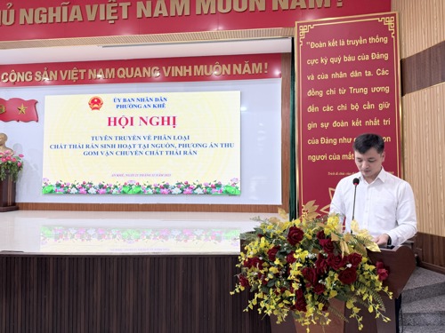 Đồng chí Ngô Ngọc Hậu – Chủ tịch UBND phường An Khê phát biểu chỉ đạo