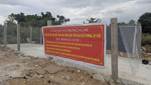 UBND phường bố trí điểm tập kết tạm thời dành riêng cho chất thải rắn cồng kềnh tại tuyến đường quy hoạch 27m