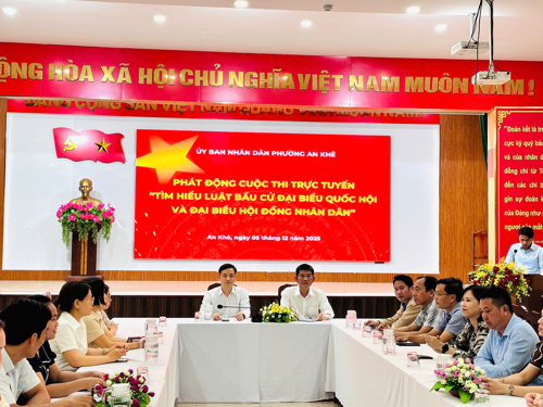 Phó Chủ tịch UBND phường An Khê Tào Hùng phát động cuộc thi trực tuyến