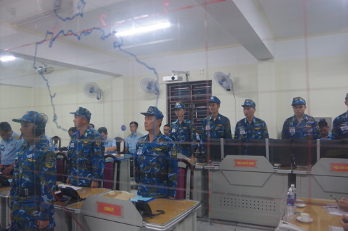 Kíp chiến đấu Sở chỉ huy Trung đoàn  thực hành nội dung đánh bài tập trong Hội thao